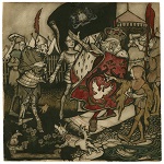 Rackham, Arthur, artist. King Henry IV, pt. 1, act V, scene 1 [graphic]. England: unpublished, 1904?