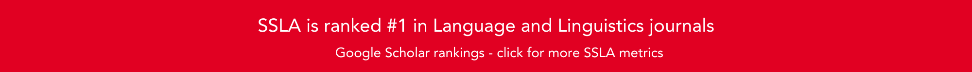 SSLA ranked first in google scholar