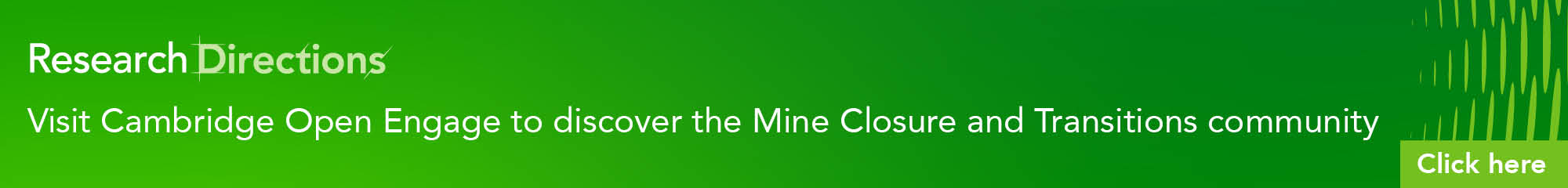 Link to RD: Mine Closure and Transitions community